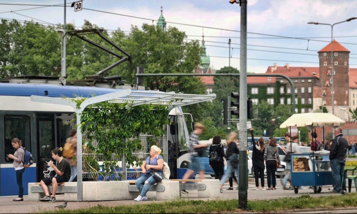 „Zielone przystanki” w Krakowie