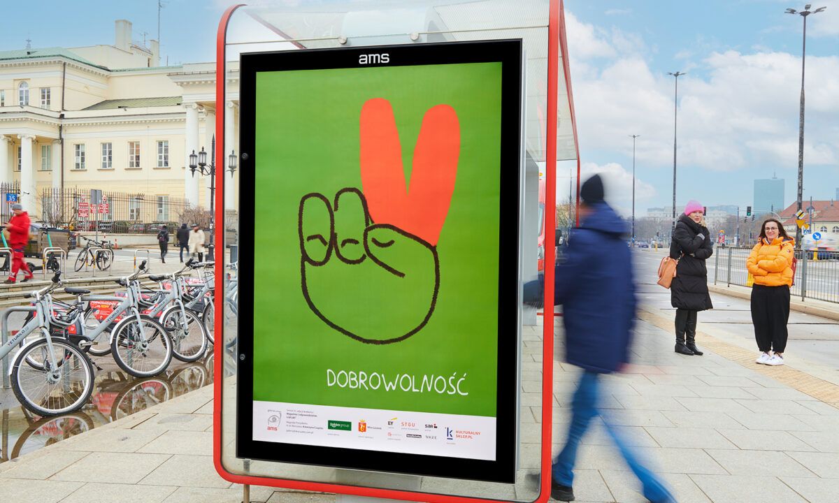 AMS i Miasto Stołeczne Warszawa promują ideę wolontariatu na stołecznych przystankach